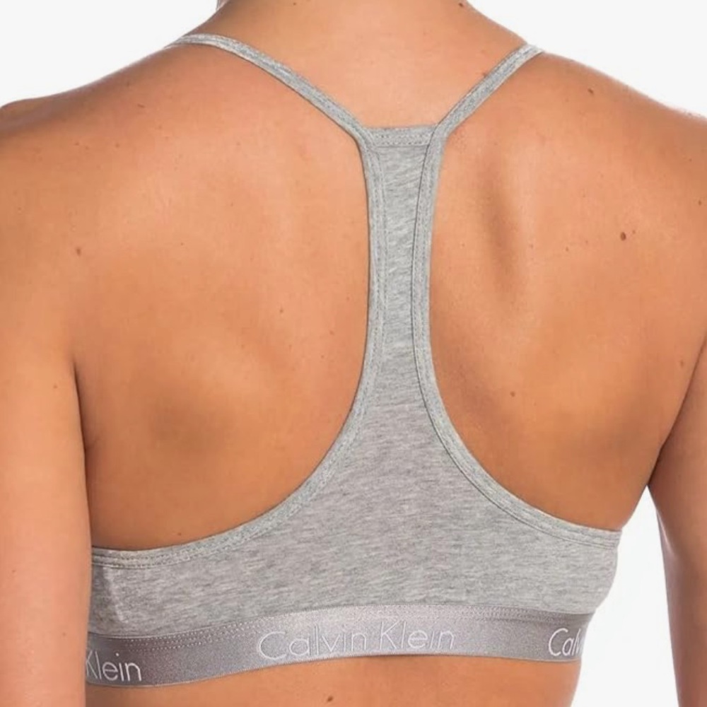 Calvin Klein Gray Racerback Bralette - Picture 2 of 10